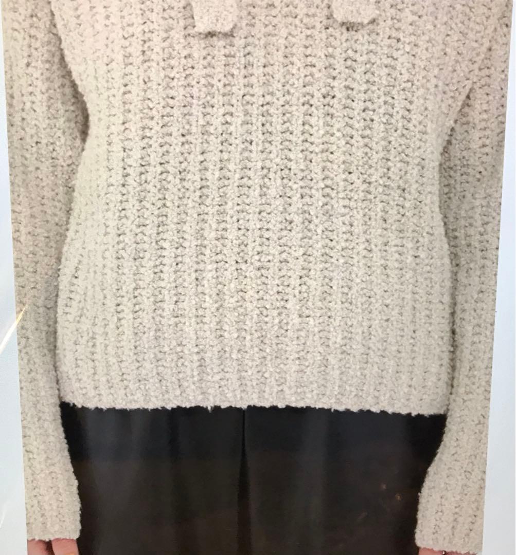 未使用 美品✨ギャルリーヴィー 完売 コットン パイル フーデッドプルオーバー
