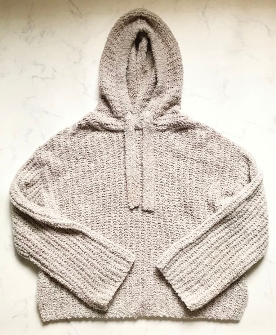 未使用 美品✨ギャルリーヴィー 完売 コットン パイル フーデッドプルオーバー