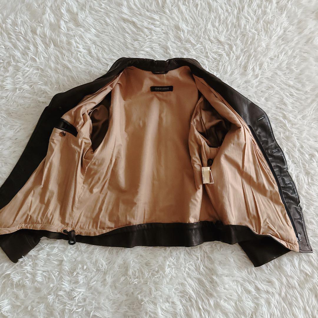 最高級✨ジョルジオアルマーニ レザージャケット 本革 メンズ 48サイズ