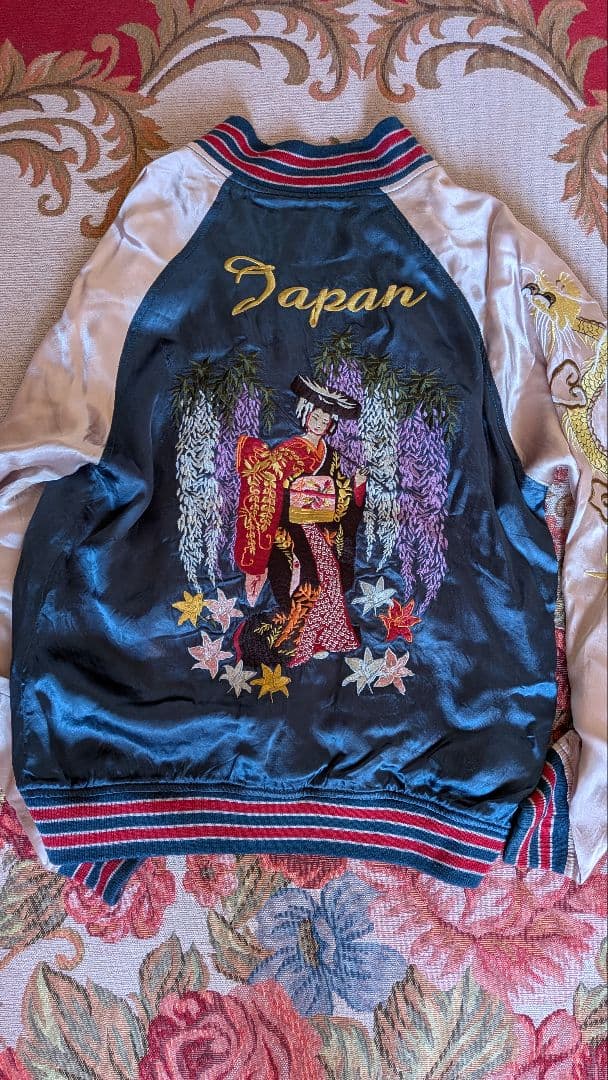 鮪*朗様 Houston リバーシブル　スカジャン