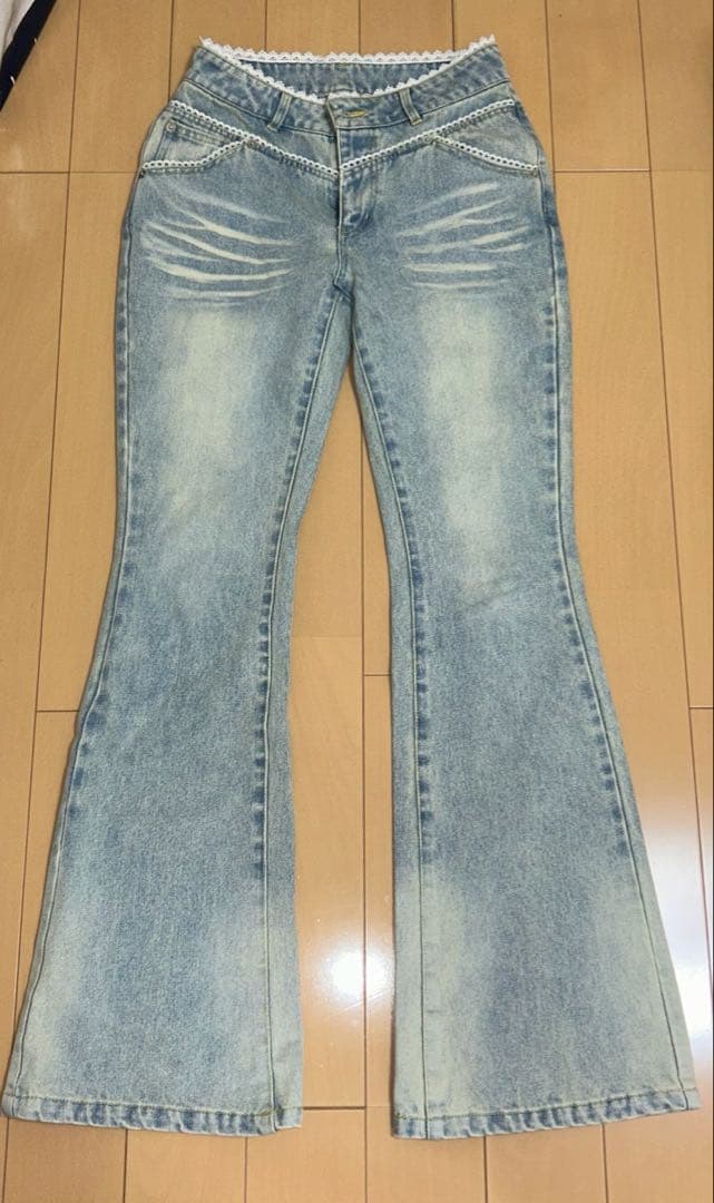 e*u様 silentand silent(and) lace denim pa