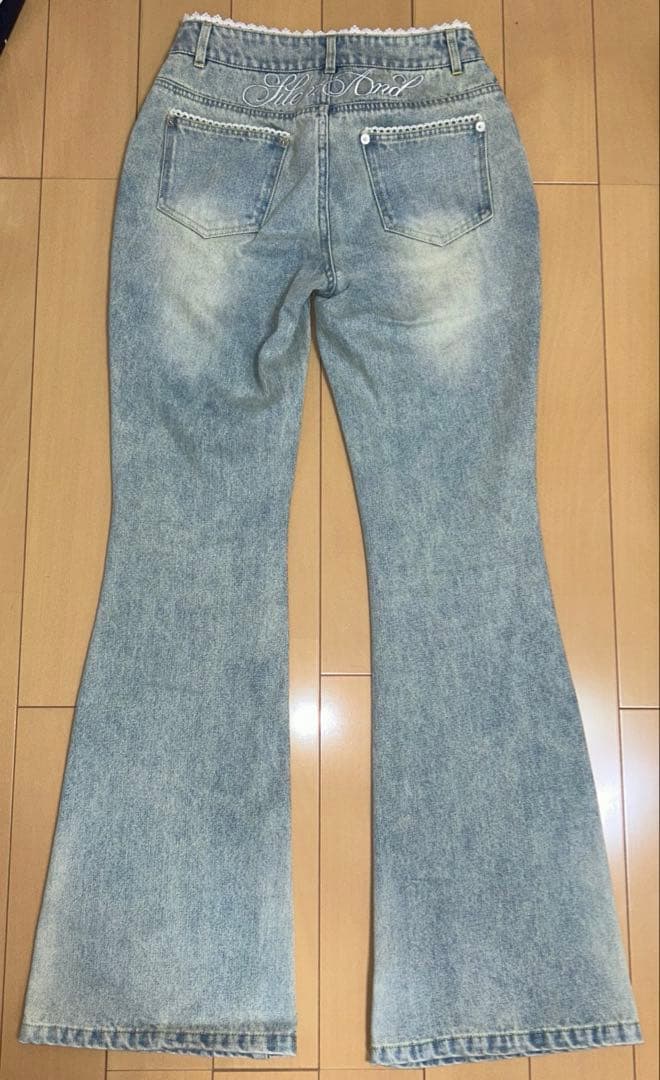 e*u様 silentand silent(and) lace denim pa