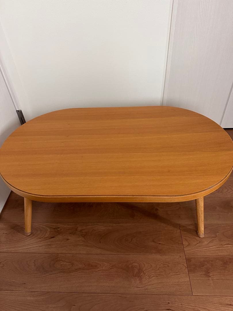 こたつ　テーブル　折り畳み　オーバル