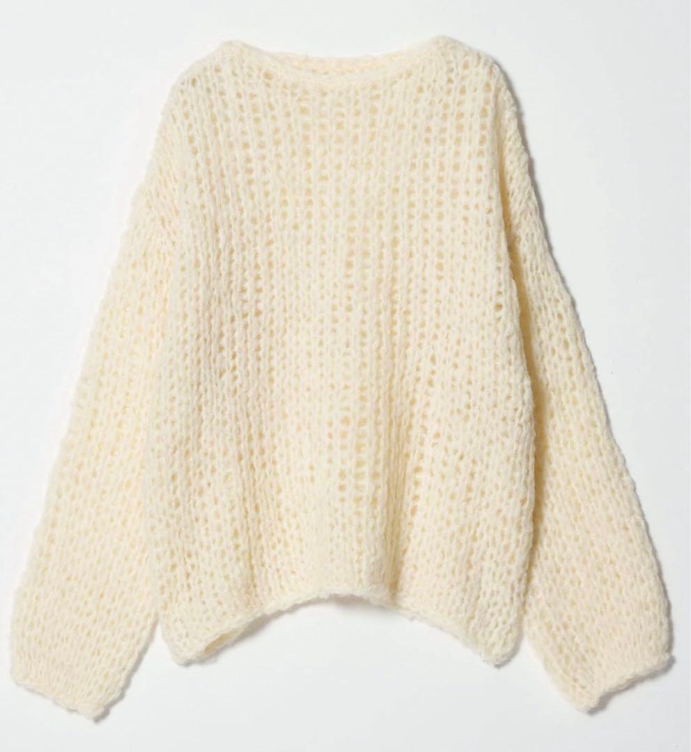 ウールモヘヤナイロン ルーズニットプルオーバー