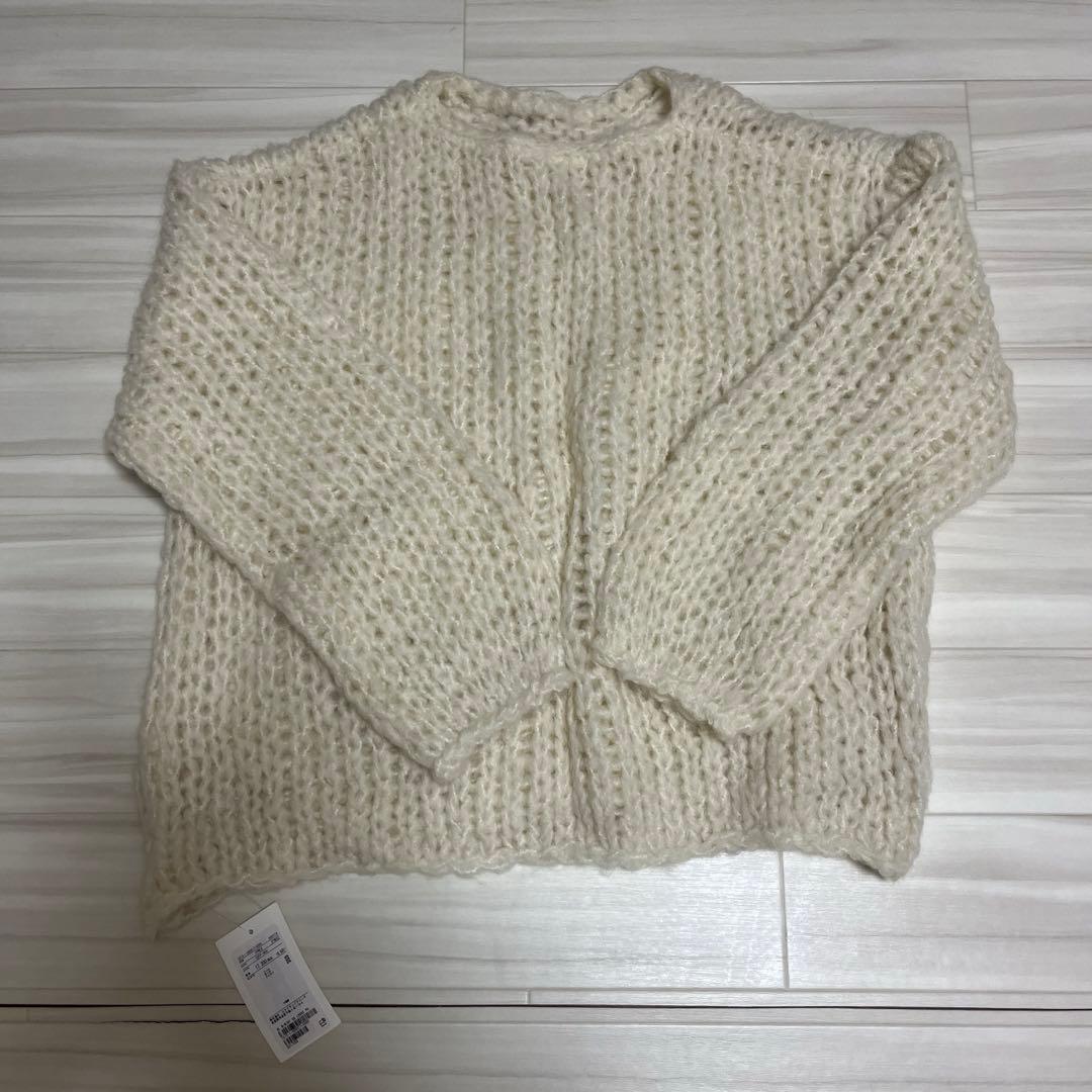 ウールモヘヤナイロン ルーズニットプルオーバー