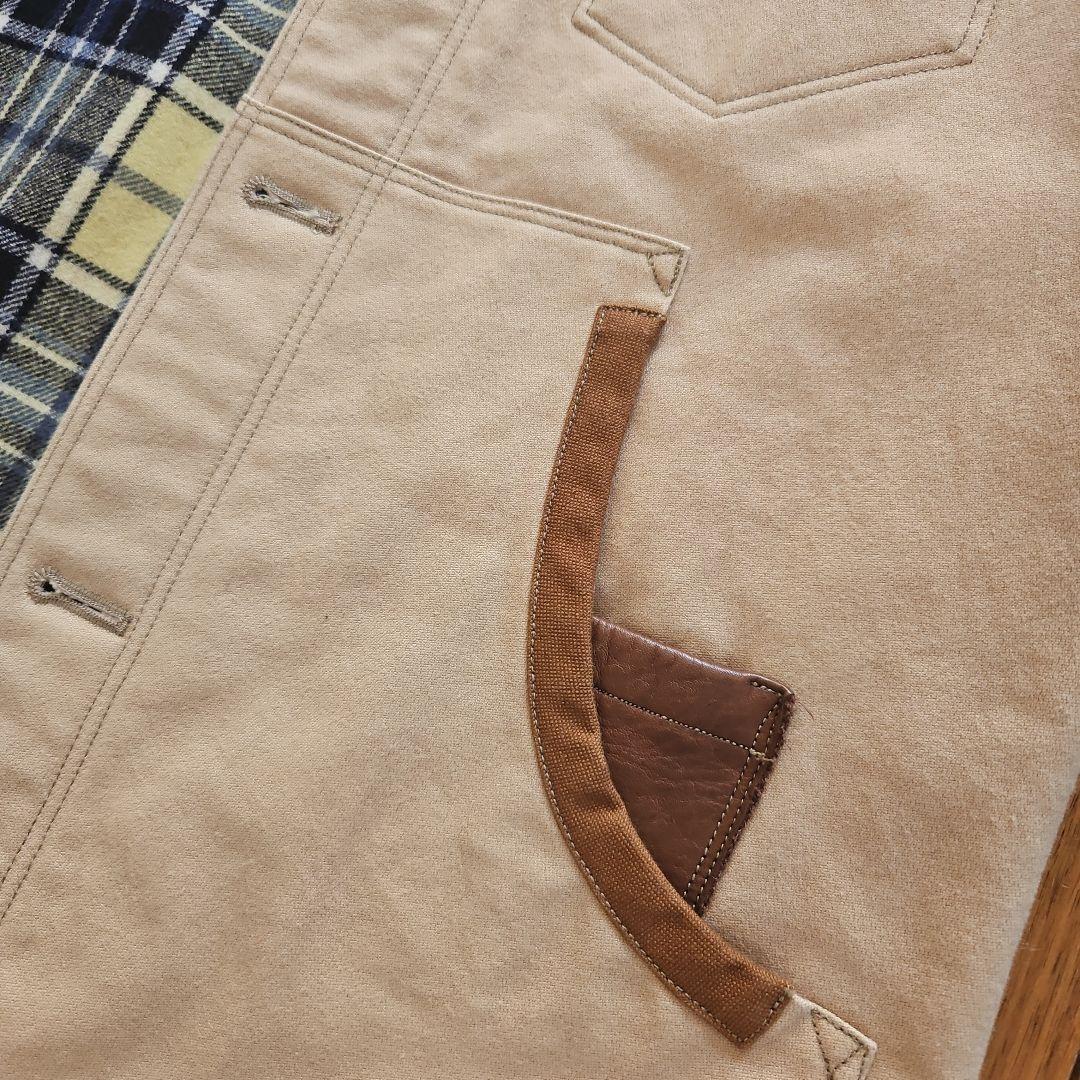 ジュンヤワタナベ　ベージュ エルボーパッチ ジャケット