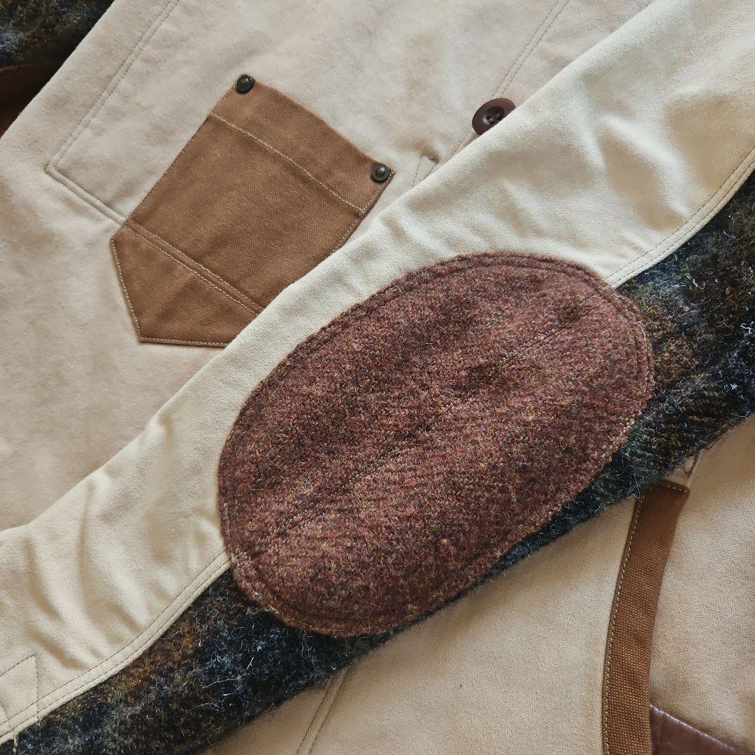 ジュンヤワタナベ　ベージュ エルボーパッチ ジャケット