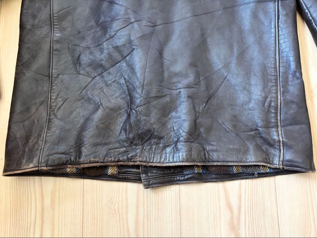 50s - 60s GVF レザーコート ジャケット フレンチ ワーク