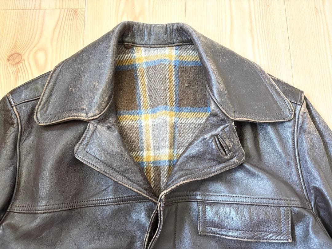 50s - 60s GVF レザーコート ジャケット フレンチ ワーク