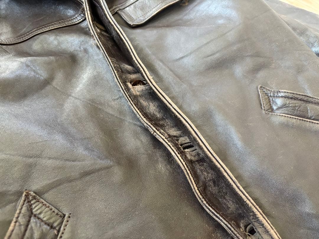 50s - 60s GVF レザーコート ジャケット フレンチ ワーク