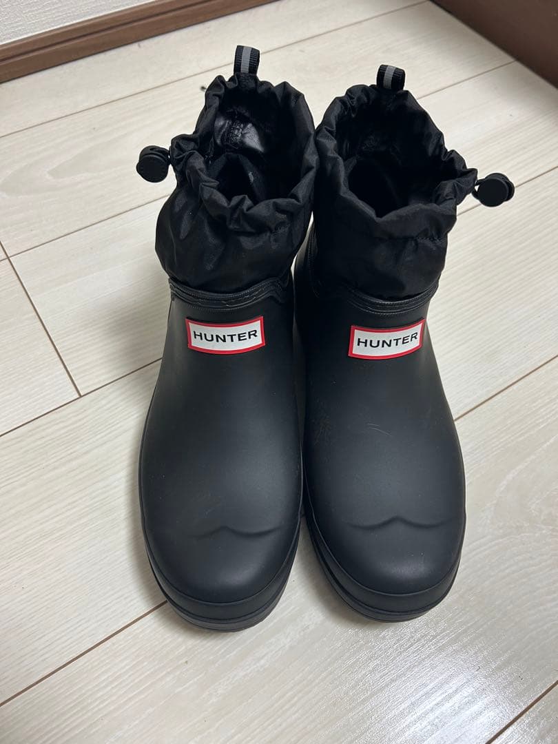 ✨美品✨HUNTER 防水 レイン ショートブーツ スノーブーツ ブラック
