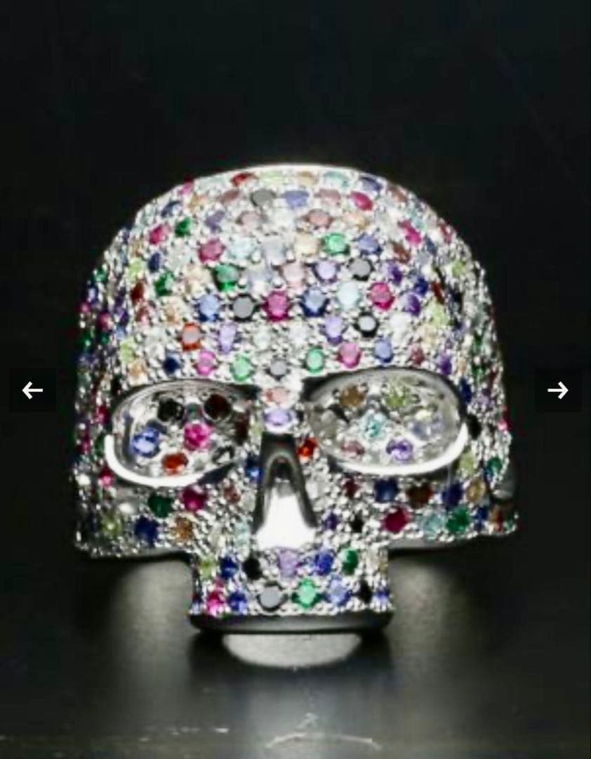 (*y様 JAM  MADE眼石☆特注パヴェ 　スカルリング