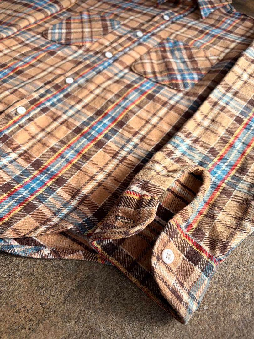 70s BIGMAC ビッグマック ヘビーネルシャツ 好配色 フランネル