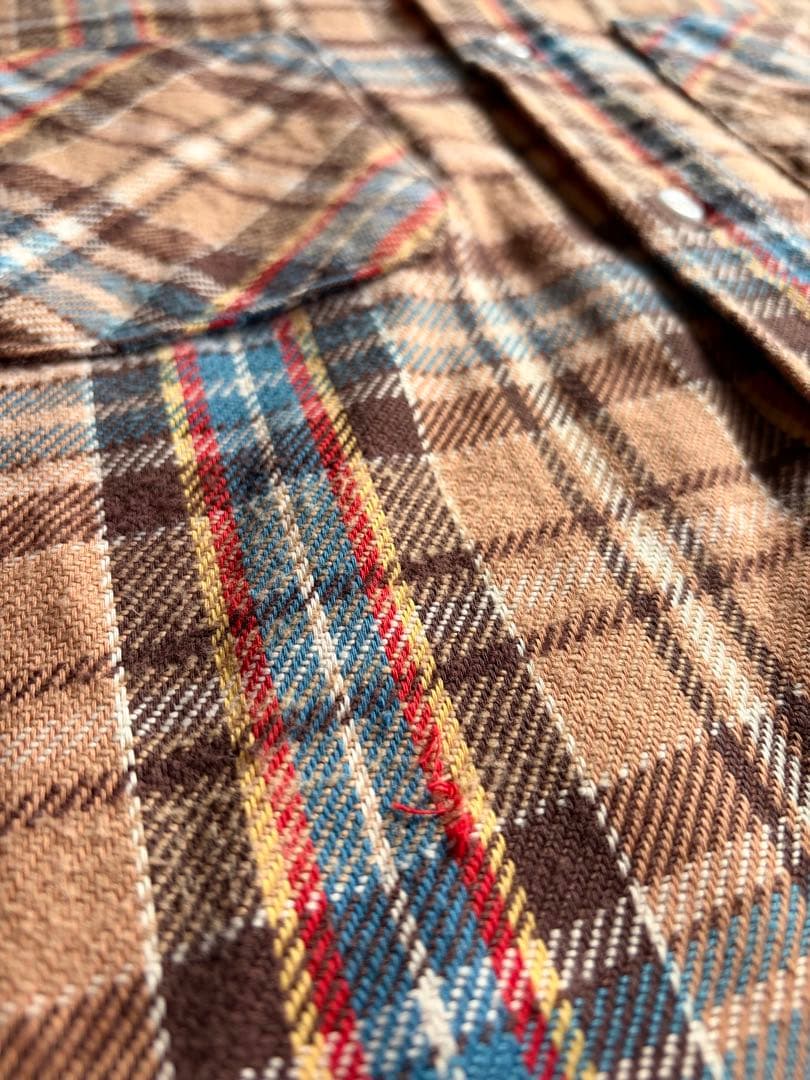 70s BIGMAC ビッグマック ヘビーネルシャツ 好配色 フランネル