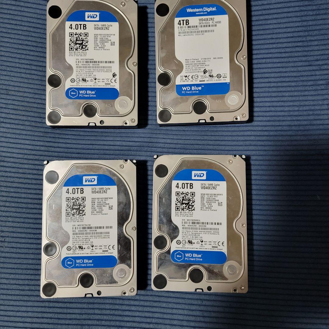 Western Digital WD40EZRZ 4TB HDD×4