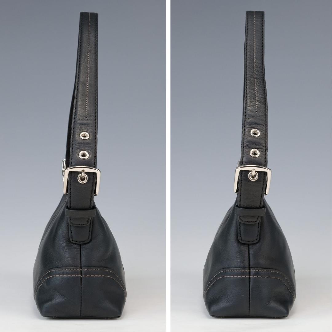 【極美品】COACH フォーマルバッグ ハンドバッグ ワンショルダー レザー 黒