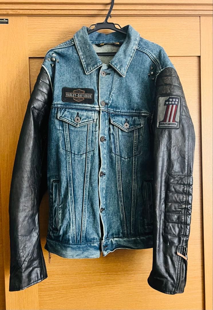 Harley-Davidson デニムレザーライダースジャケット