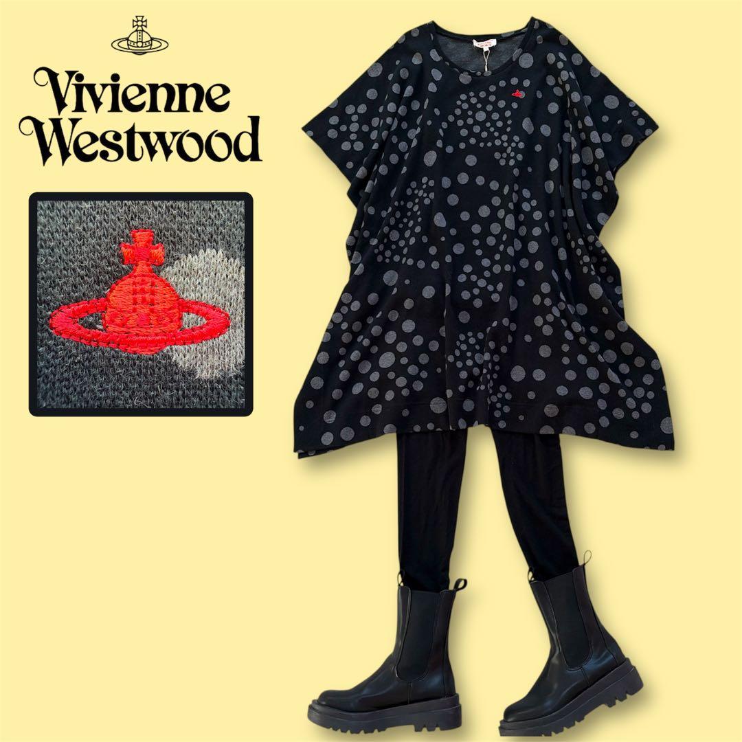 ヴィヴィアンウエストウッド オーブ刺繍 バタフライワンピ チュニック ゆったり