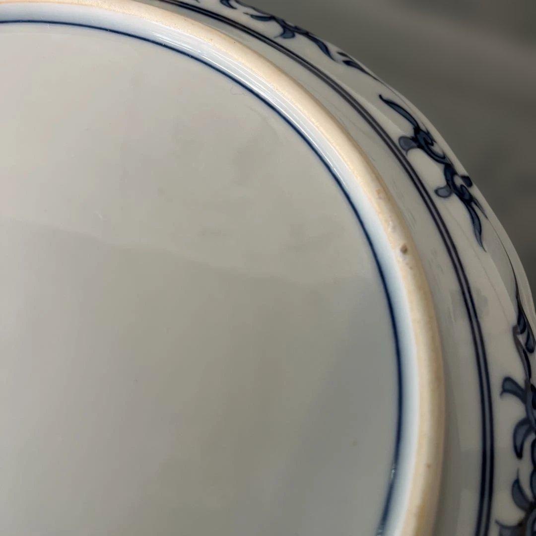 源右衛門　古伊万里風染錦唐花　大皿２枚 22㎝