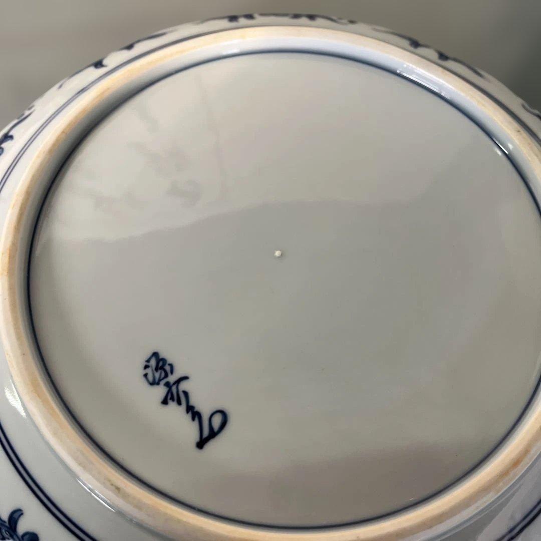 源右衛門　古伊万里風染錦唐花　大皿２枚 22㎝