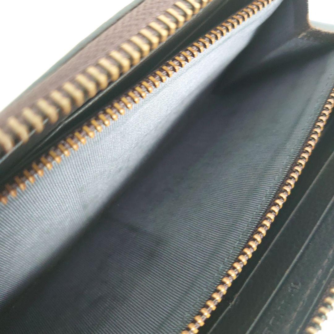 【ダンディー様】印傳屋 長財布 鹿革 漆 箱 説明文付き ラウンドファスナー