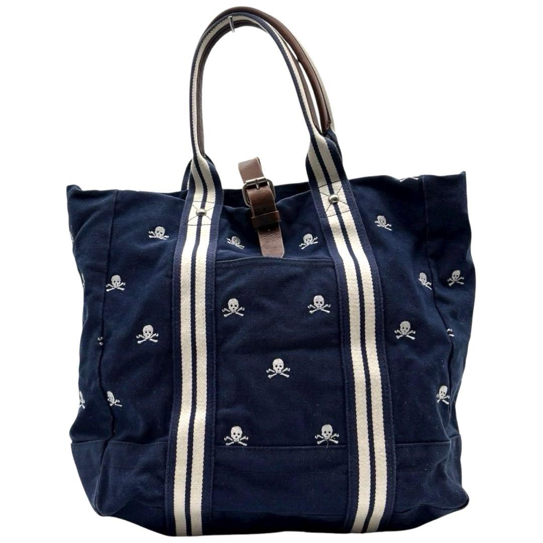 美品◎ラルフローレンラグビー 木村拓哉着用 A4可 肩かけ トートバッグ ドクロ