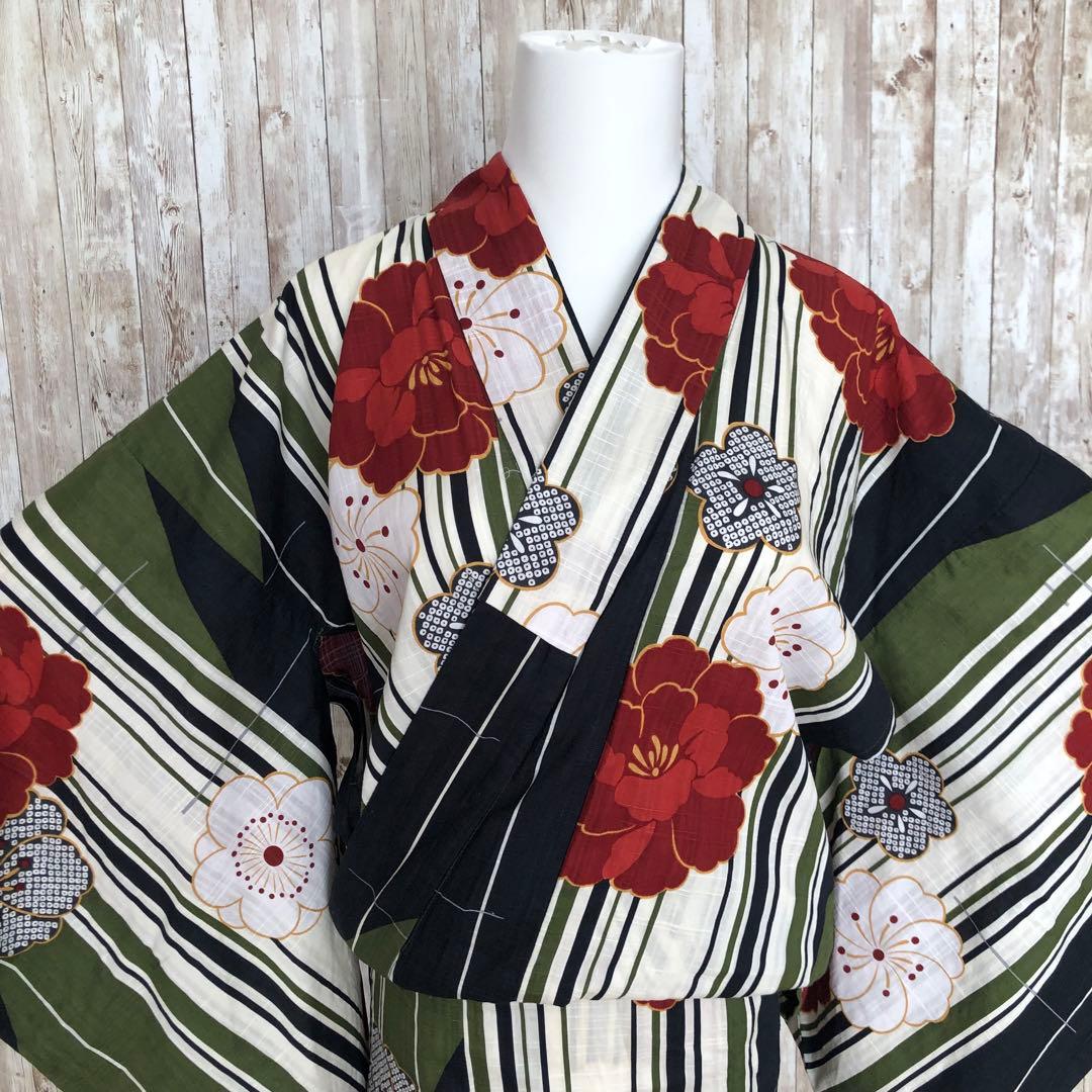 処分価格　浴衣　ゆかた　裄64.5cm