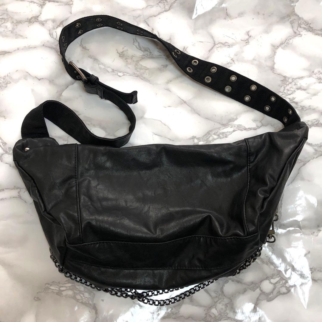 バッグ 00s y2k one shoulder bag black chain