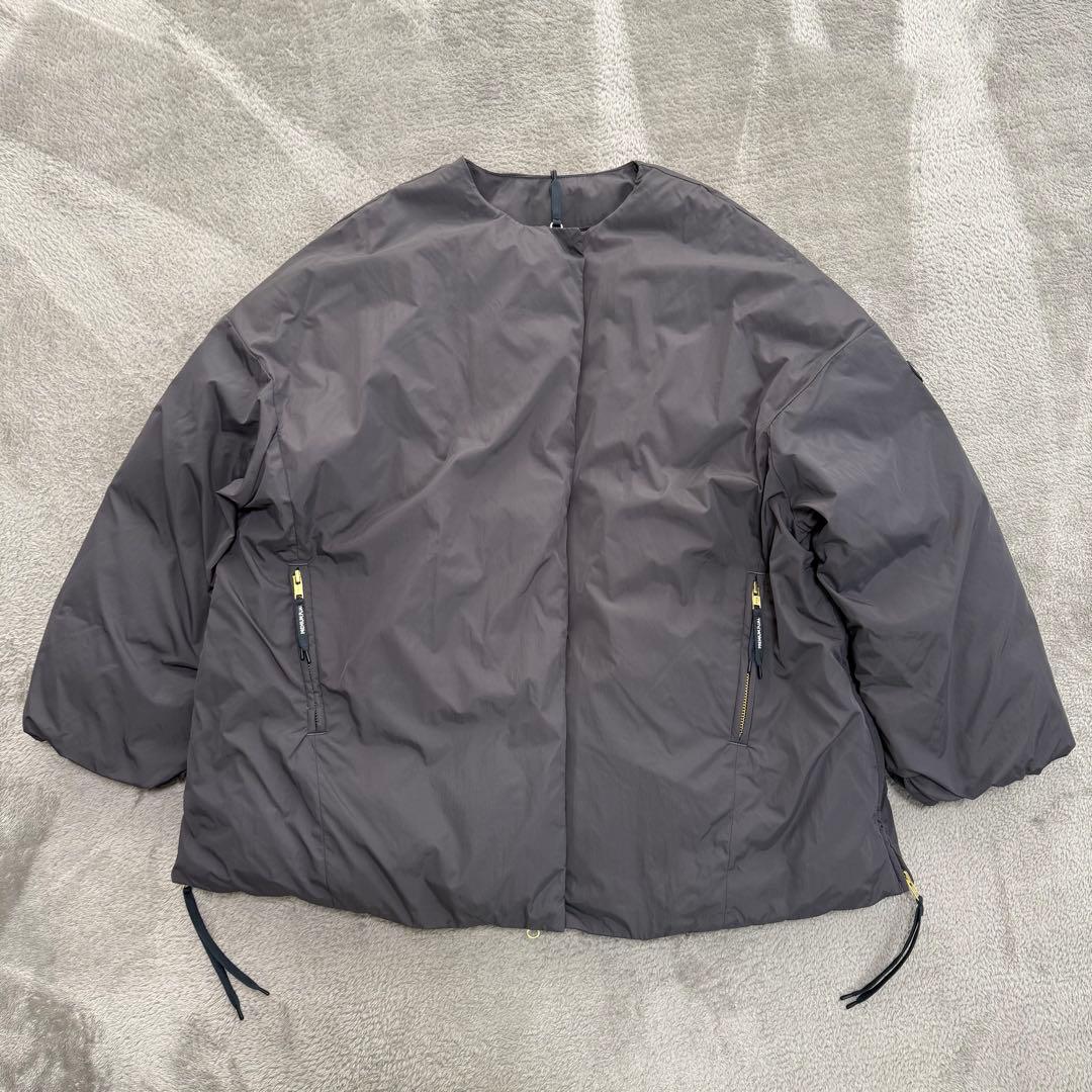 美品！現行品 ピュアルセシン フレンチダックダウン ノーカラー ダウン80%