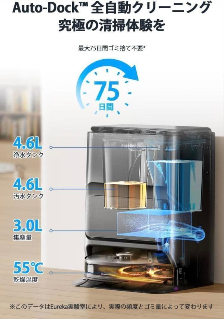 ✨お買い得✨ 全自動ロボット 掃除機 水拭き両用 自動ごみ収集 AI Alexa