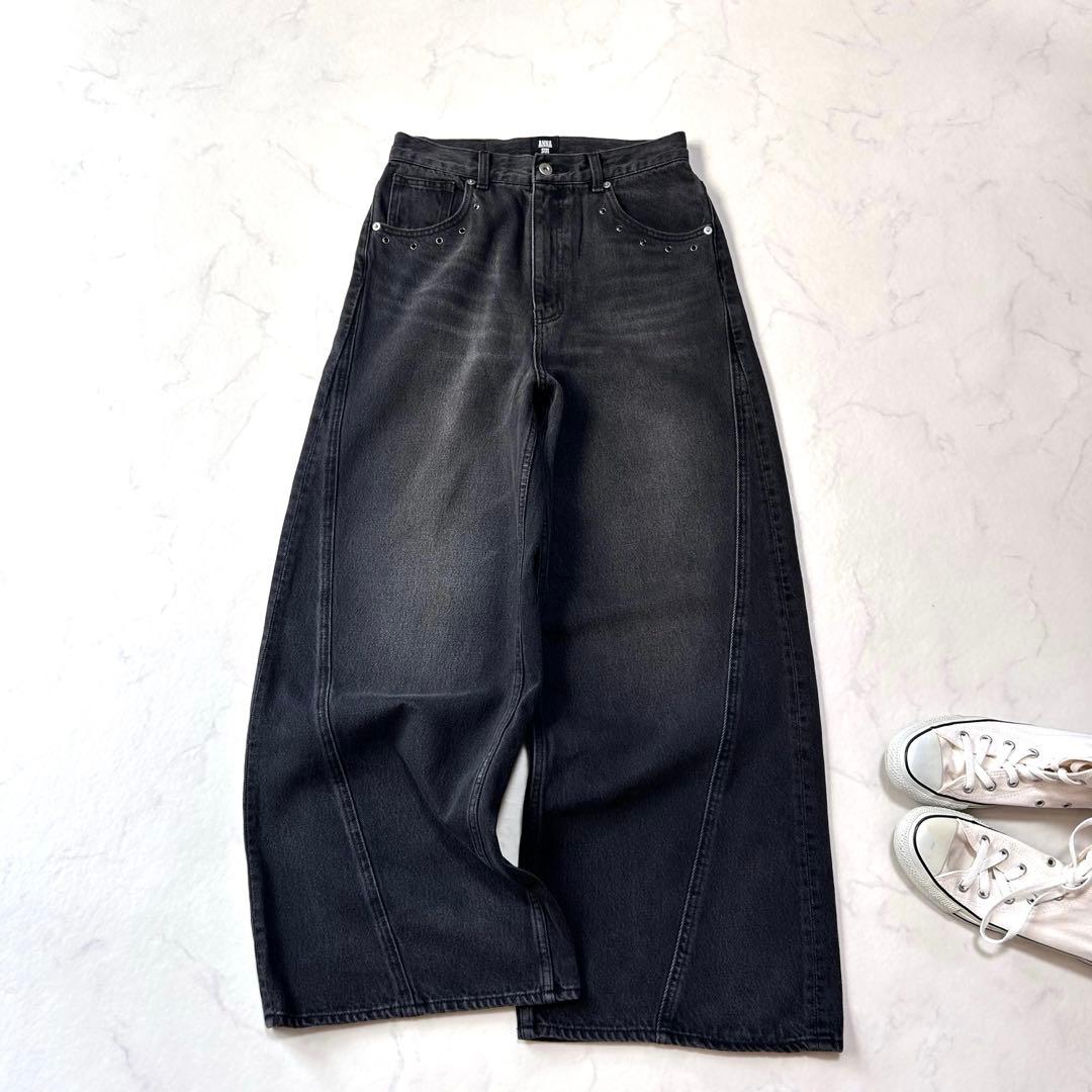 美品 LILY BROWN × ANNA SUIアナスイワイドデニムパンツ完売品