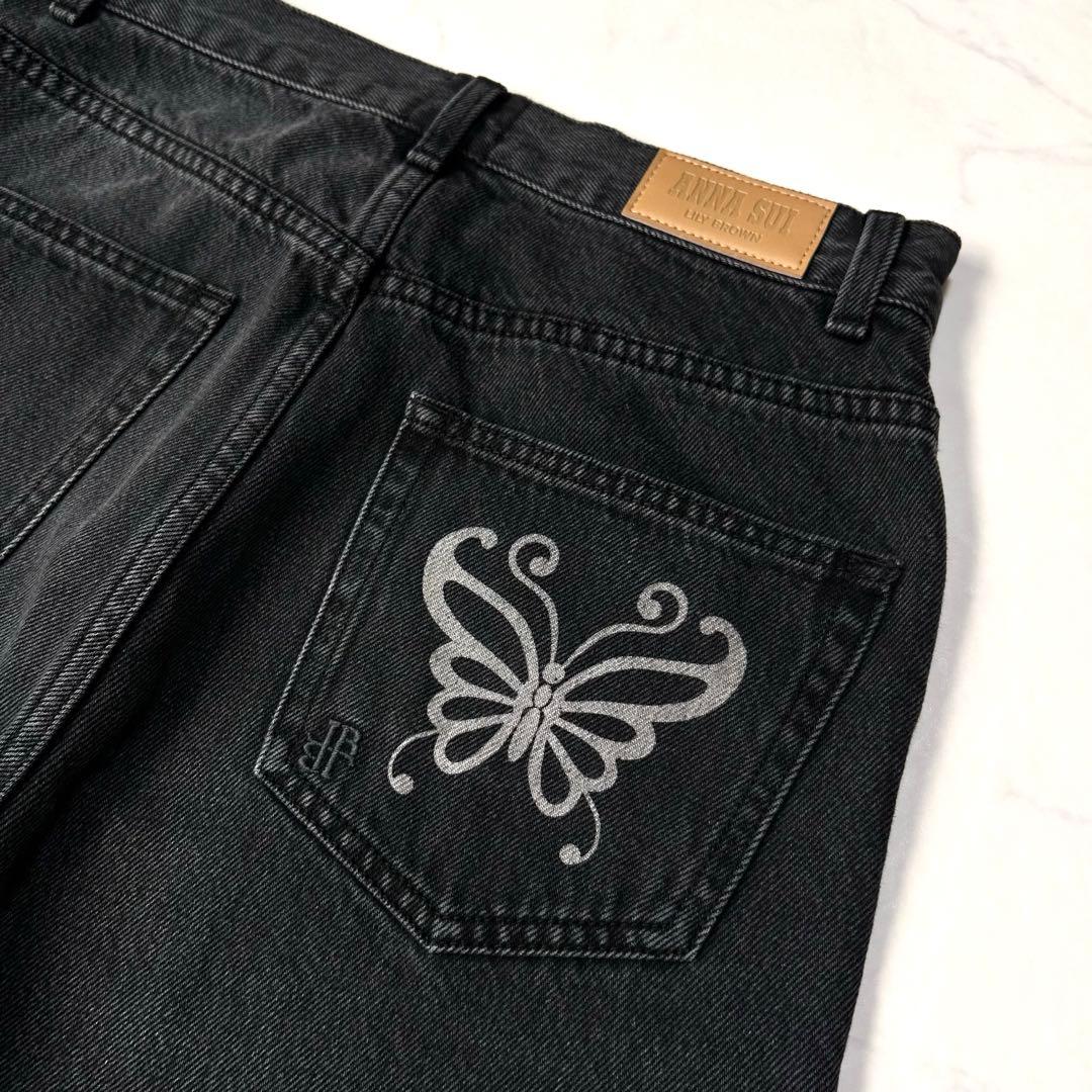 美品 LILY BROWN × ANNA SUIアナスイワイドデニムパンツ完売品