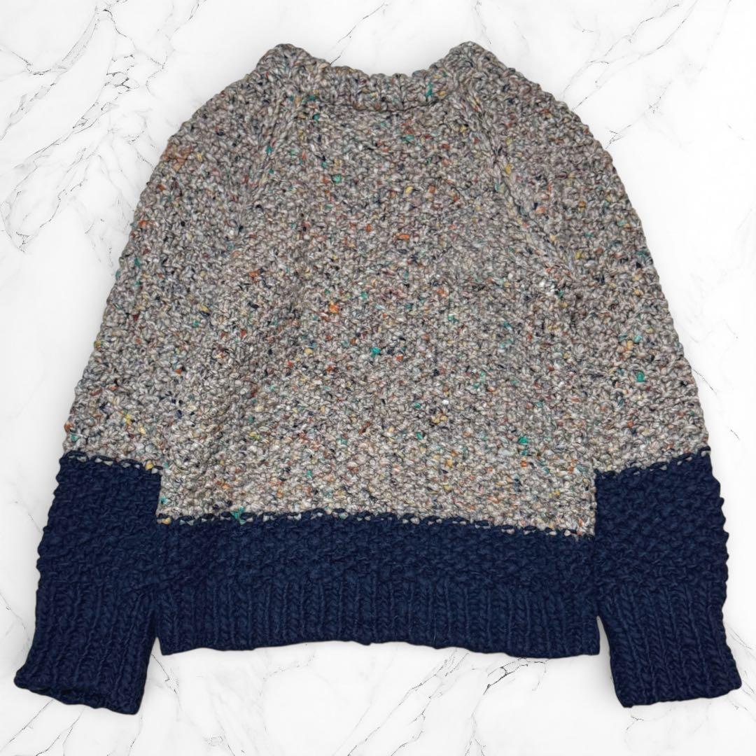 イリアンローブ 多色ネップ ニット プルオーバー 厚手セーター 極太糸 バルキー