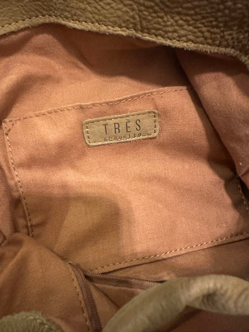 TRES スタッズ付きブラウントートバッグ