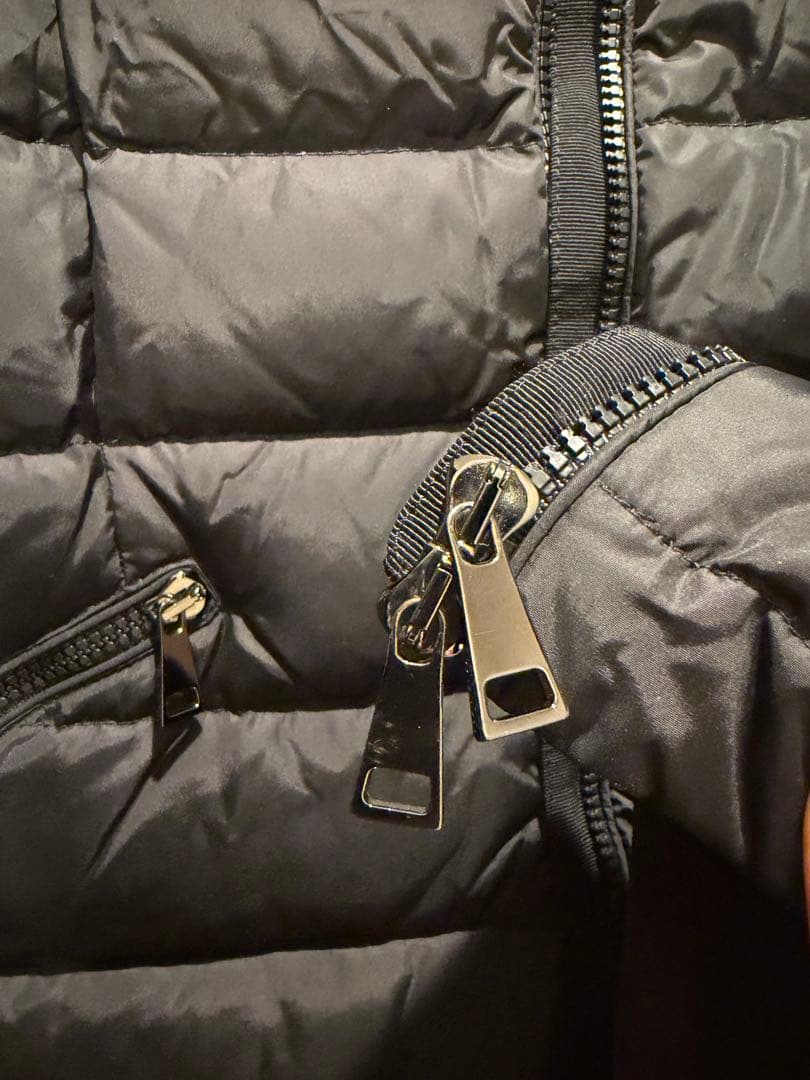 モンクレール ロングダウンジャケット 2way フード 美シルエット フラメッテ