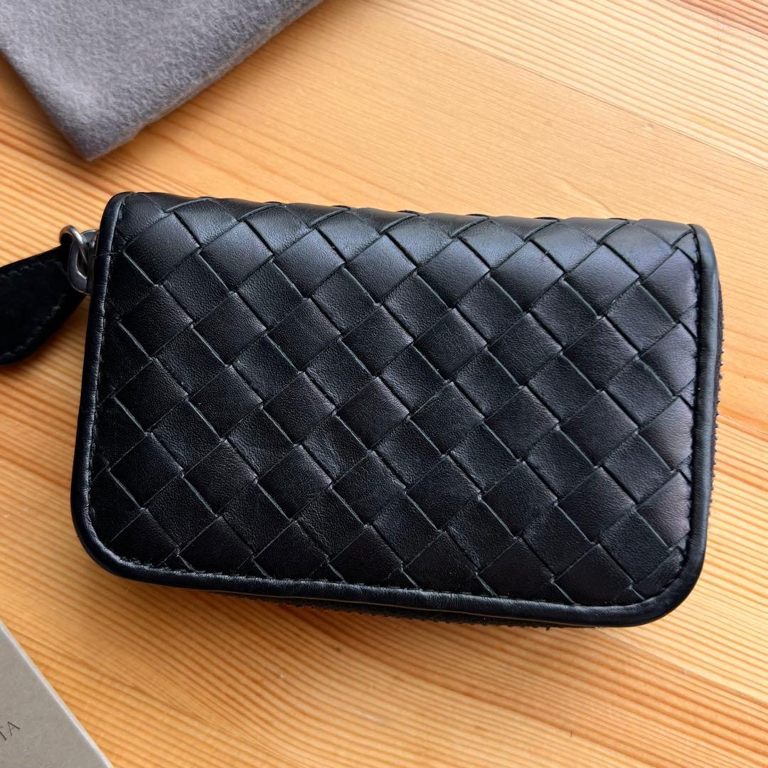 美品 ボッテガヴェネタ イントレチャート ケース カードケース ブラック