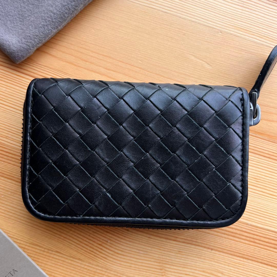 美品 ボッテガヴェネタ イントレチャート ケース カードケース ブラック