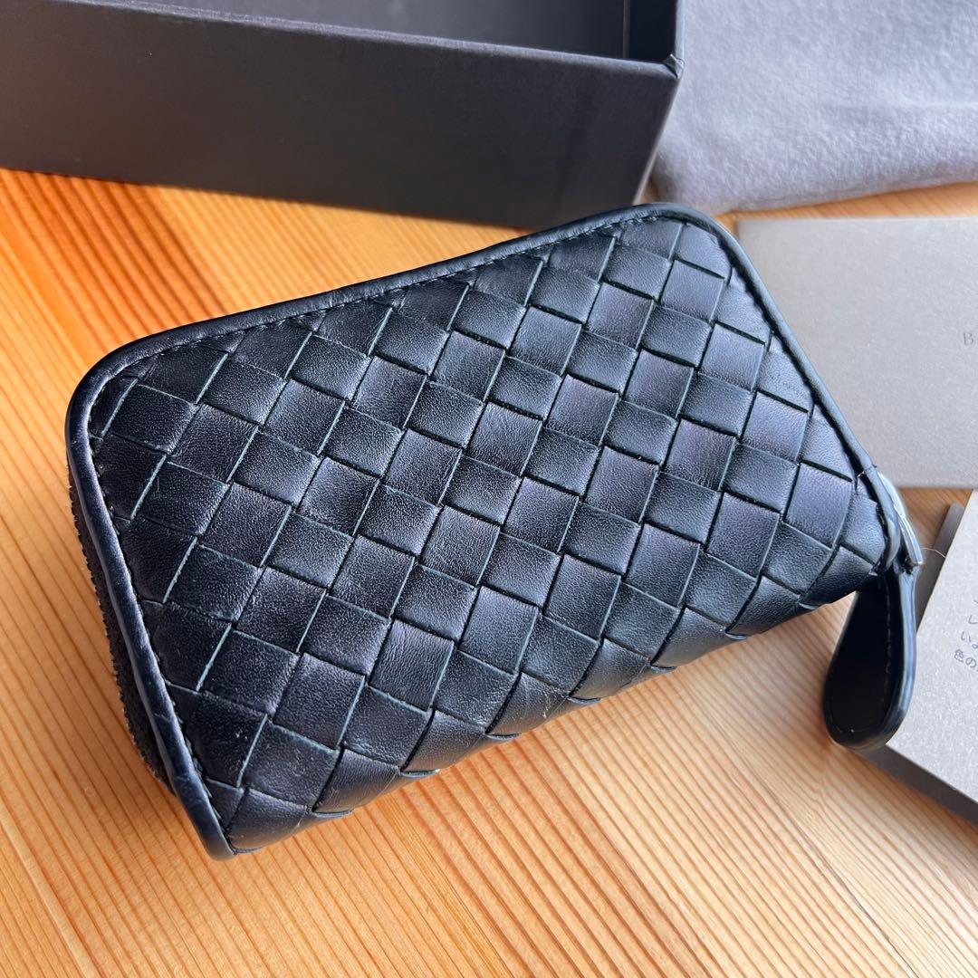 美品 ボッテガヴェネタ イントレチャート ケース カードケース ブラック