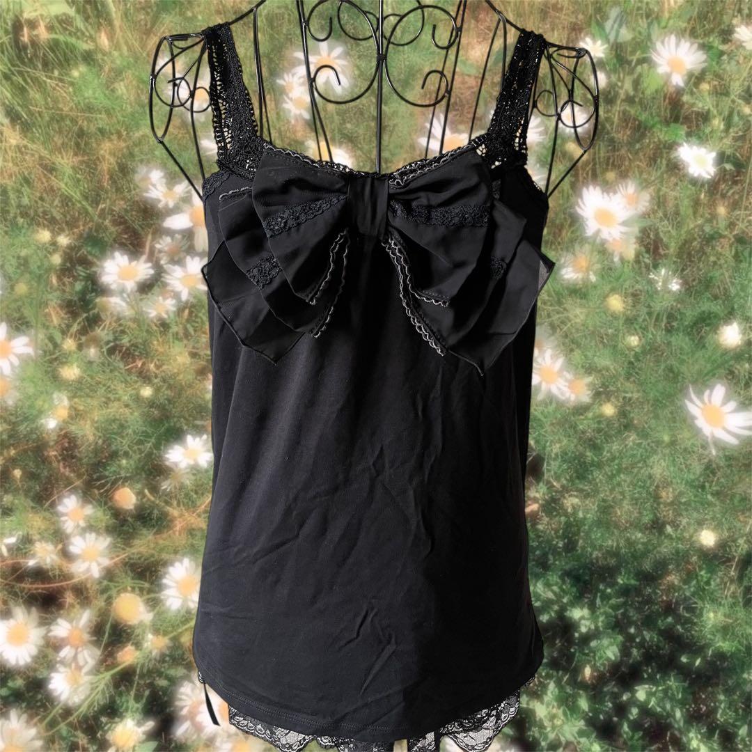 ビックリボンキャミソール アクシーズファム フェアリーグランジ y2k 森ガール