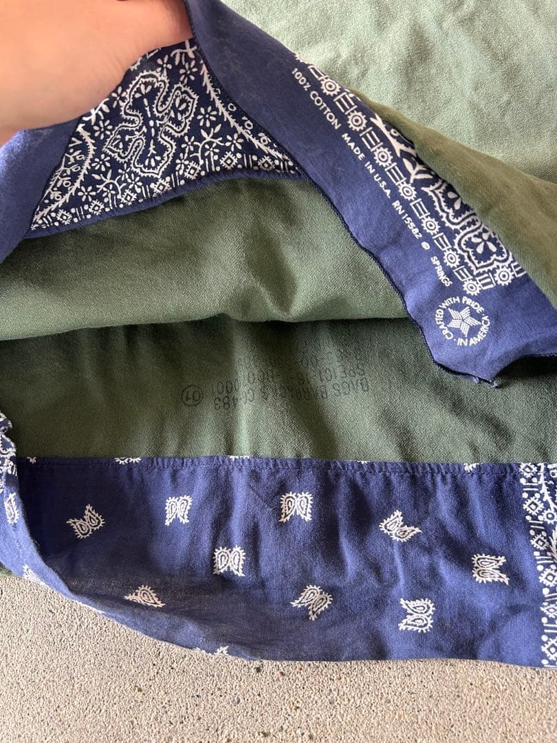 OLDPARK オリーブグリーン Vネックベスト　ランドリーベスト