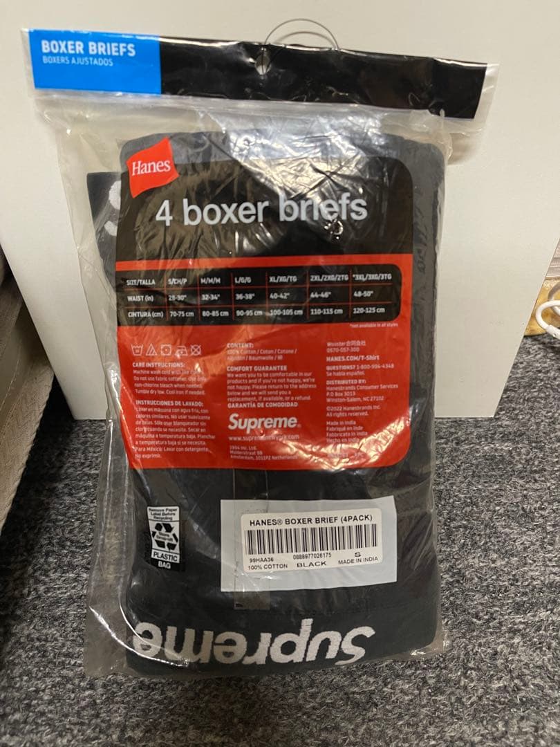 Supreme/Hanes ボクサーブリーフ 4枚セット S/P