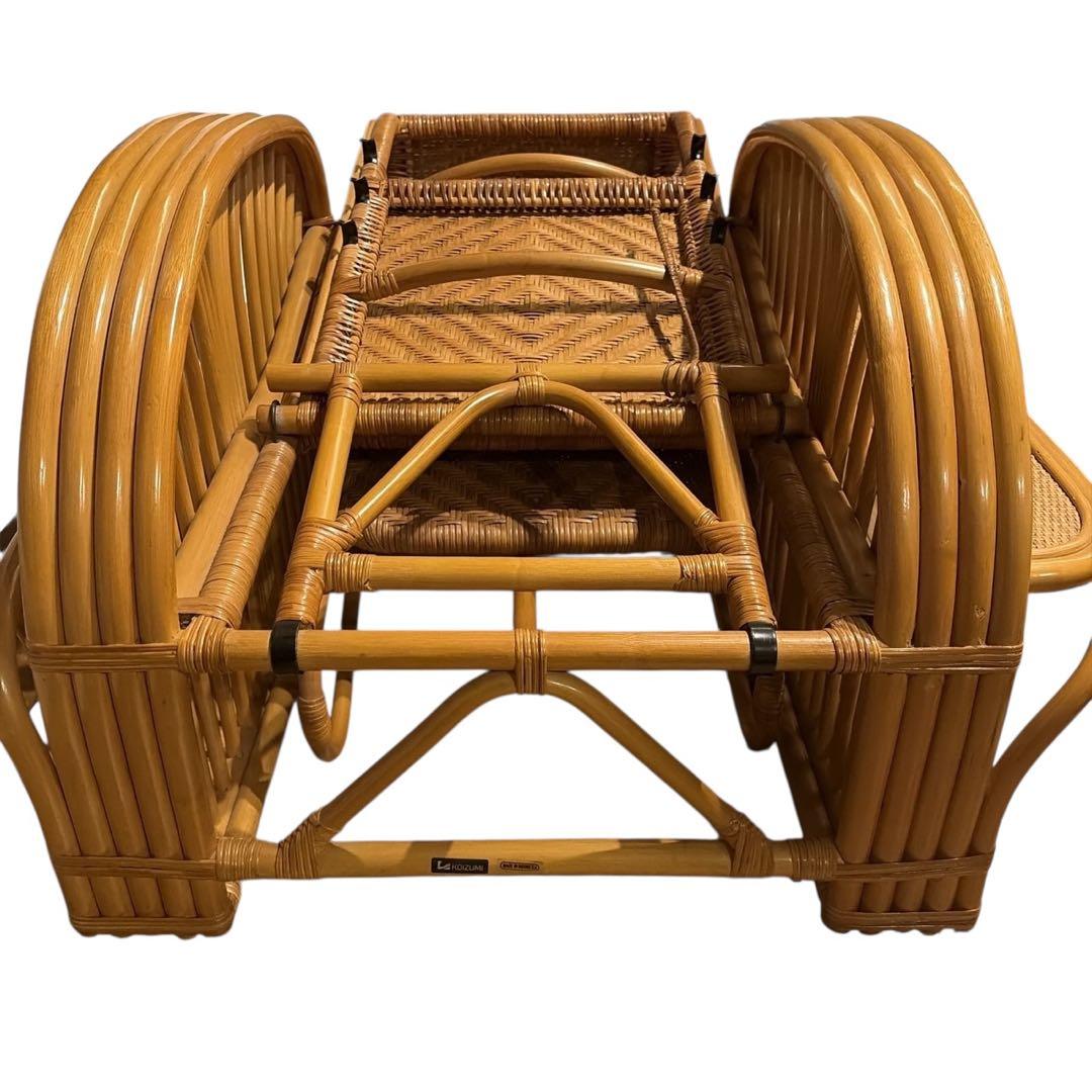 【KOIZUMI】籐ラタン リクライニングチェア コイズミ