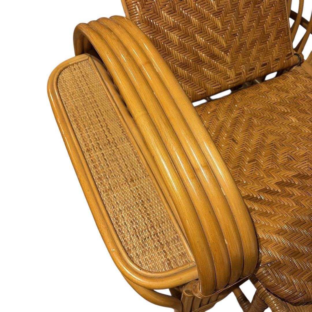 【KOIZUMI】籐ラタン リクライニングチェア コイズミ