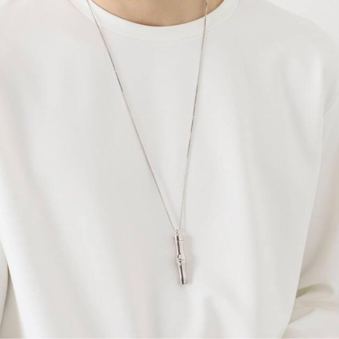 アクセサリー GUCCI Bamboo Charm Silver Necklace