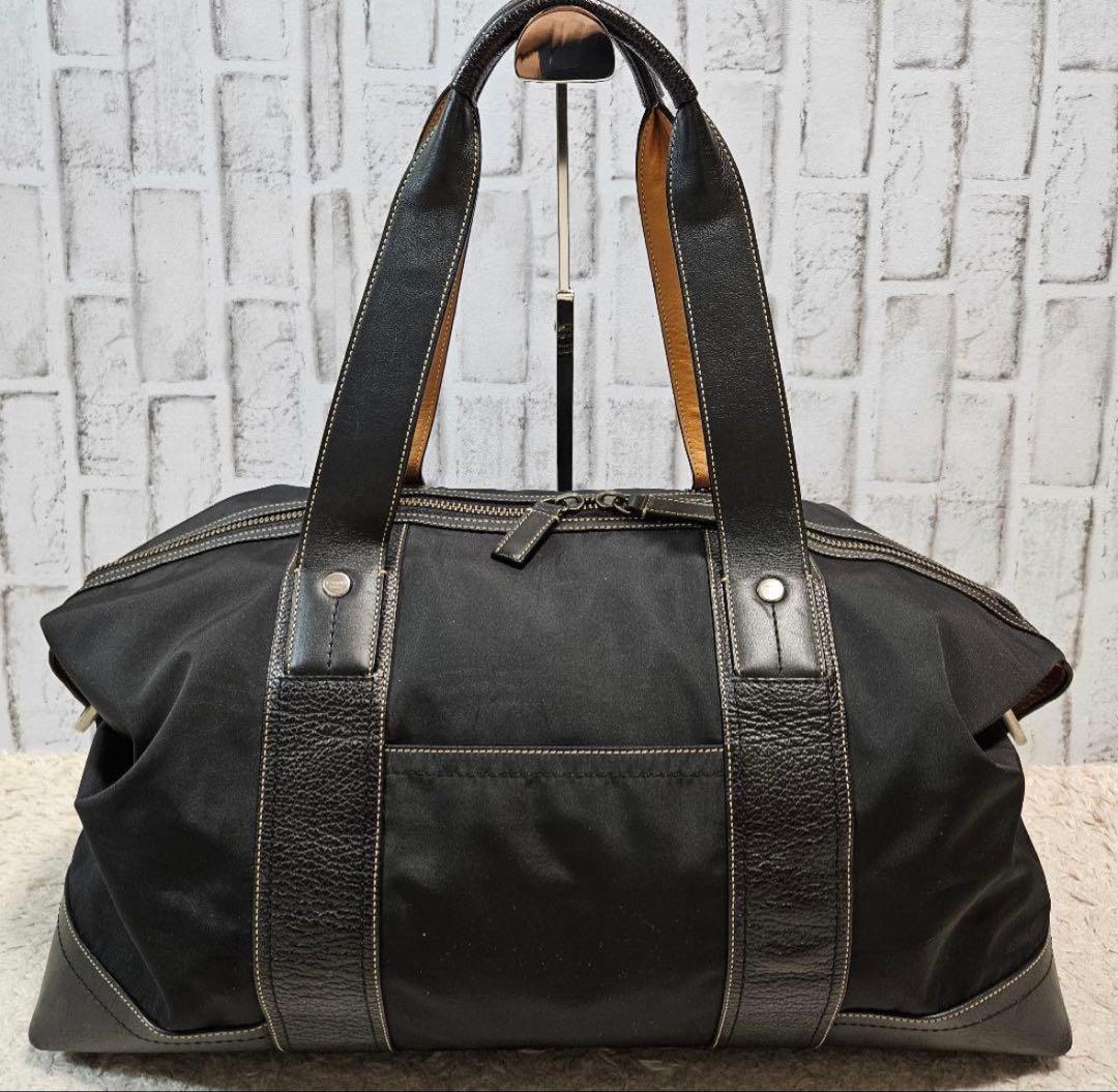 COACH コーチ　ブラック ボストンバッグ ナイロン レザー　美品