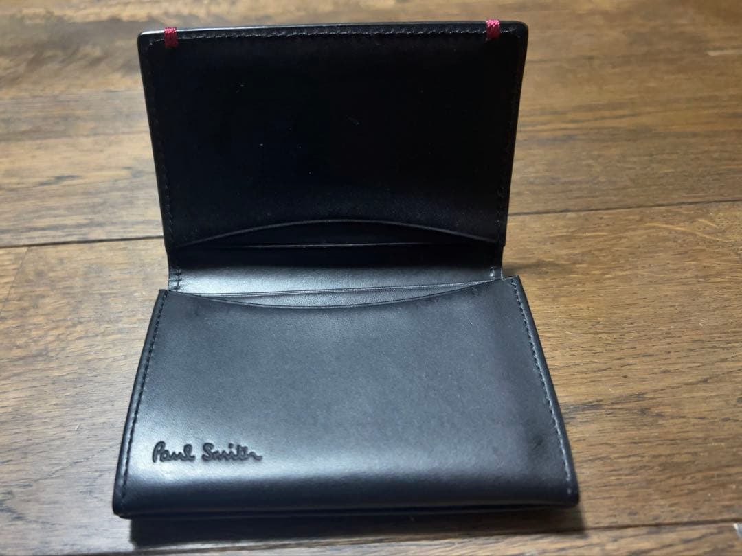 【美品】Paul Smith コードバン　名刺入れ　ブラック　総革仕上げ