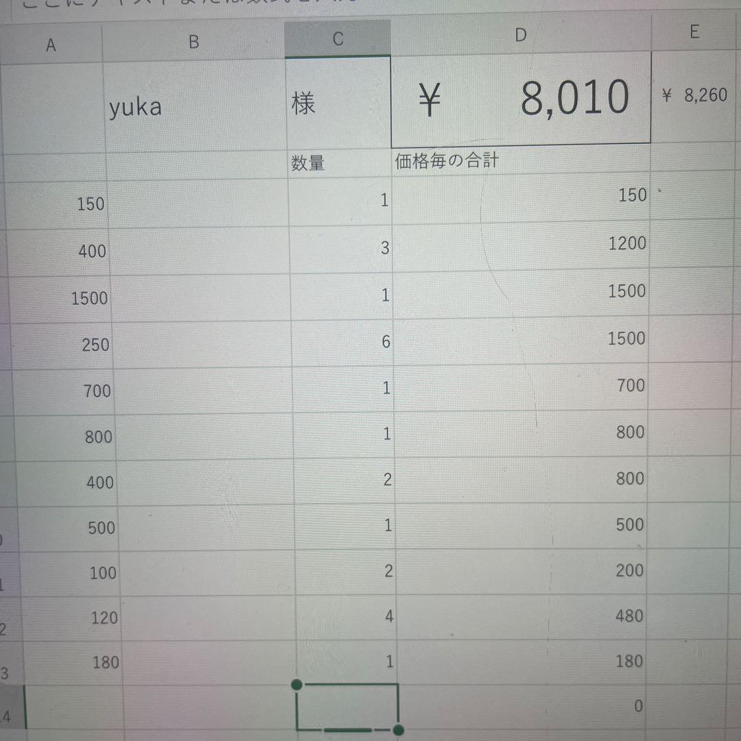 パーツアソート　yuka様