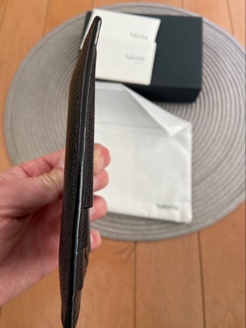 Valextra ブラック フラグメントカードケース　used