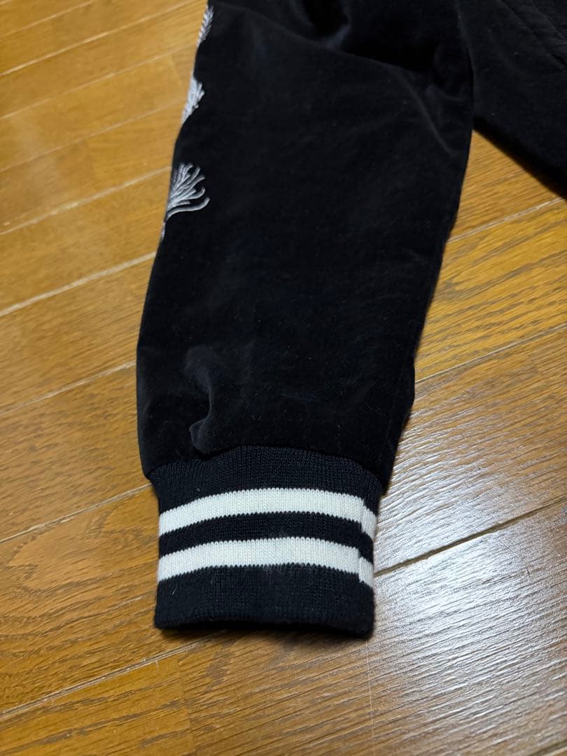 【美品】THIRD ROW 龍 日本 富士山 スカジャン ベロア 別珍