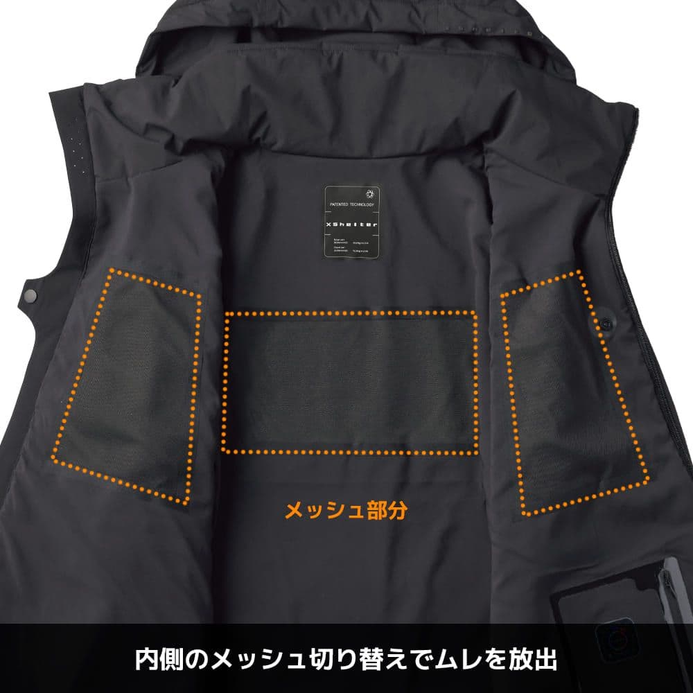 《美品・完売品》エックスシェルター断熱βプレミアム超透湿防水防寒ジャケット 3L